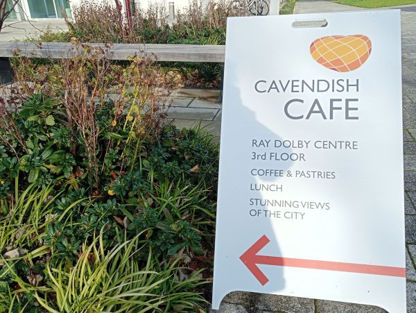 Cavendish café sign